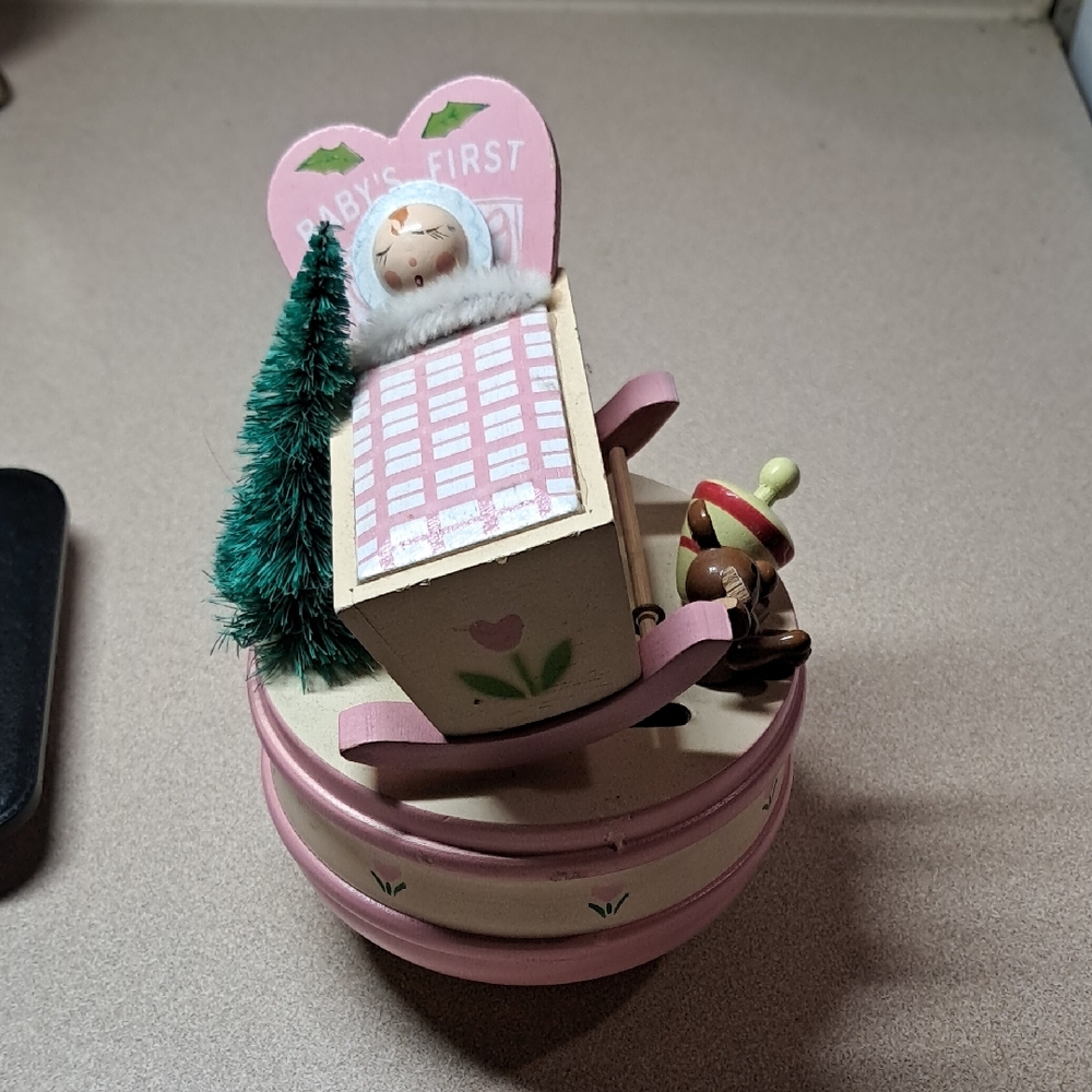 Vintage Baby's First Christmas Music Box